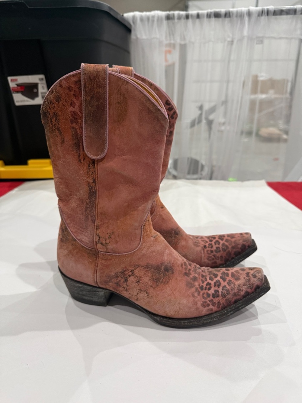 Old Gringo pink- Yellow-Tan Leather Cowboy Boots